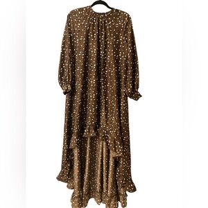 Cynthia Rowley Hi lo silk animal print maxi dress NWOT